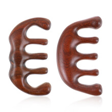 Wooden Scalp Massager and Sandalwood Hair Comb Set, Wide Tooth Detangling for Hair Growth