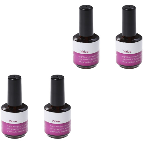 4Pièces Gel Base Nail Primer Multi Couleur Ongles Durable 2