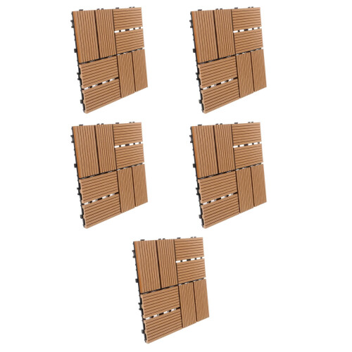 5Pièces Carrelage Patio Durable Marron Pour Balcon Jardin 2
