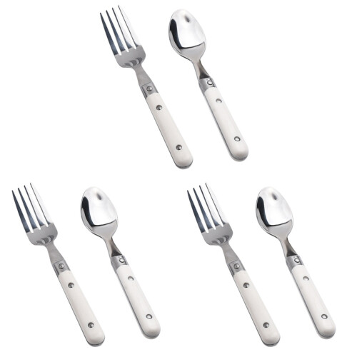 6Pièces Couverts Beige Fourchette 2
