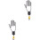 2Pièces Porte Golf Support Suspendu Facile Aluminium PP 4