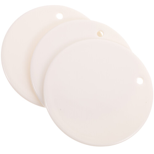 6Pièces Étiquettes Céramiques Blanches À Décorer Pour