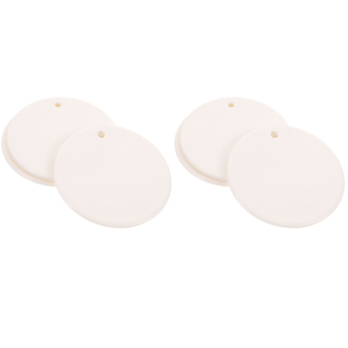 6Pièces Étiquettes Céramiques Blanches À Décorer Pour 1