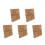 5Pièces Carrelage Patio Durable Marron Pour Balcon Jardin 8