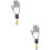 2Pièces Porte Golf Support Suspendu Facile Aluminium PP 7