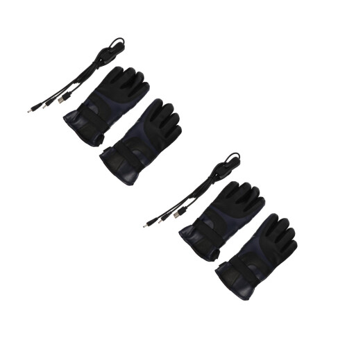 2Paires Chauffants USB Étanches Bleus Chauds Confortables Ski 2