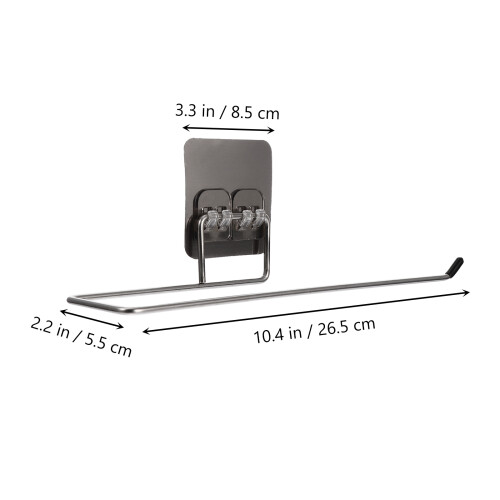 1Ensemble Porte-Serviette Cuisine Acier Inoxydable Perçage Argent 1