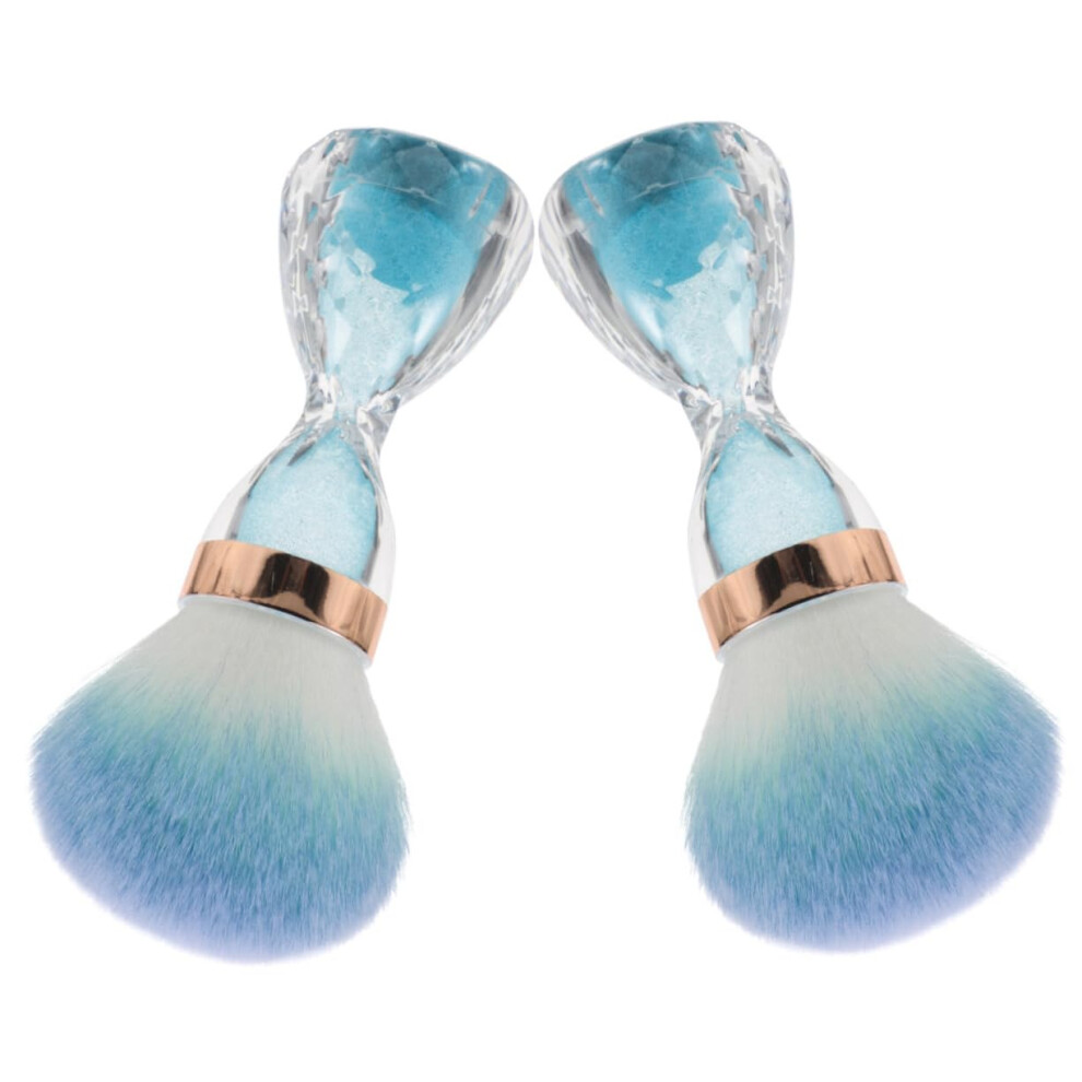 Nail Dust Brush Large Head Soft Bristles for Acrylic Nails Professional Multipurpose Cleaner 2pcs