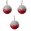 3Pièces Accessoires Auto Pendentifs Strass Multicolores Décor Suspendu 3