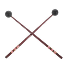 1Pair Durable Wooden Tongue Drum Mallets with Comfortable Handle Brown