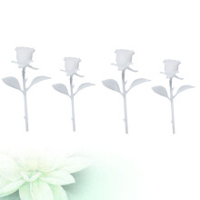 12Pièces Roses Miniatures Blanches En Résine Pour Décorations DIY