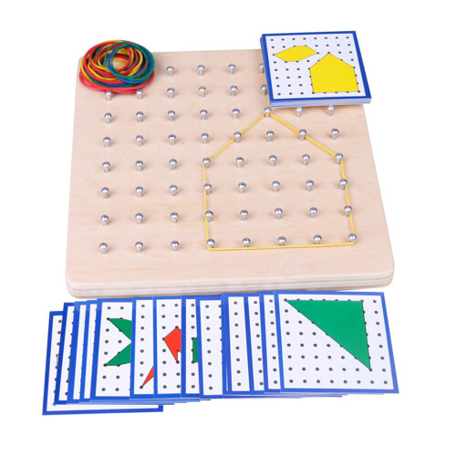 2Pièces Bois Jeu Cognitif Formes Géométriques Coloré 1