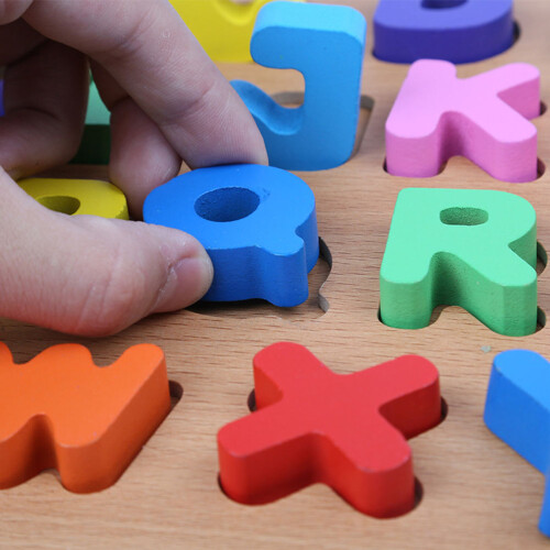 Puzzle Enfants Bois Blocs Construction Éducatifs 1