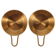 8Pcs Golden Stainless Steel Camping Bowls Reusable Wine and Water Cups