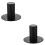 2Pièces Base Support Enceinte En Fer Noir Professionnel Durable 7