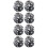 8Pcs Metallic Black Pom Poms Cheerleading Props for Dancing 10