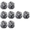 8Pcs Metallic Black Pom Poms Cheerleading Props for Dancing 9