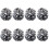 8Pcs Metallic Black Pom Poms Cheerleading Props for Dancing 7