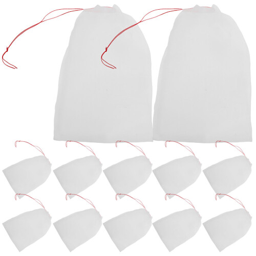 100 Pcs Fruit Protection Bags Mesh Net With Drawstring 1