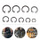 4Sets Snap Ringe Stahl Sicherungsringe Schwarz Sortiment Langlebig 9