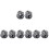 8Pcs Metallic Black Pom Poms Cheerleading Props for Dancing 4