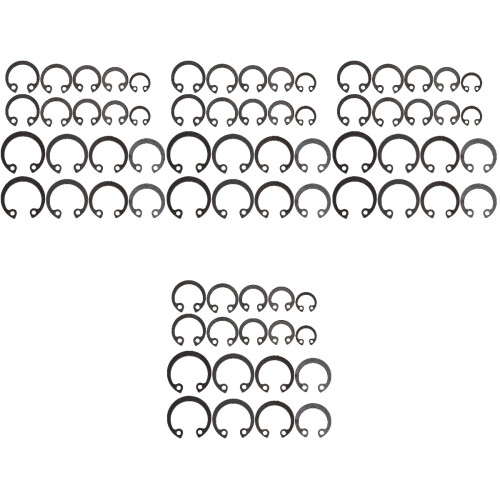4Sets Snap Ringe Stahl Sicherungsringe Schwarz Sortiment Langlebig 2