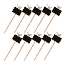 2sets Garden Plant Identification Stakes Chalkboard Plant Labels Potted Tags For Easy Management 10pcs*2