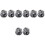 8Pcs Metallic Black Pom Poms Cheerleading Props for Dancing 5