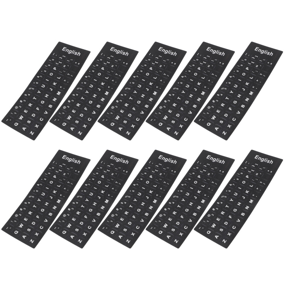 Set Of 5 Sticker Letters For Keyboard Replacement Stickers English 3622197489375