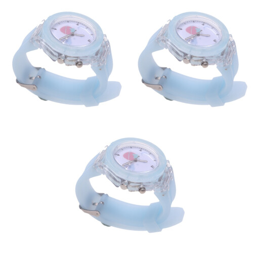 3Pcs Luminous Kid Watch Plastic Glowing 2
