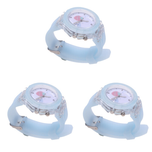 3Pcs Luminous Kid Watch Plastic Glowing 1