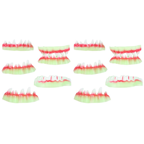 10 Pcs Halloween Teeth Decor Zombie Dentures Party Prop 1