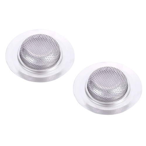2 Pack Sink Food Strainer Filter Perforated Mesh Wide Rim Kitchen
