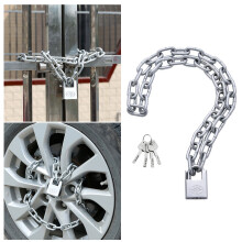 Silver Anti-Rust Heavy Duty Bike Lock for Mountain Bikes Security