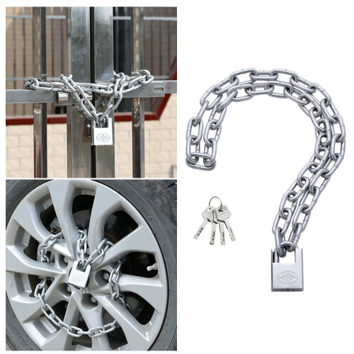 Silver Anti-Rust Heavy Duty Bike Lock for Mountain Bikes Security