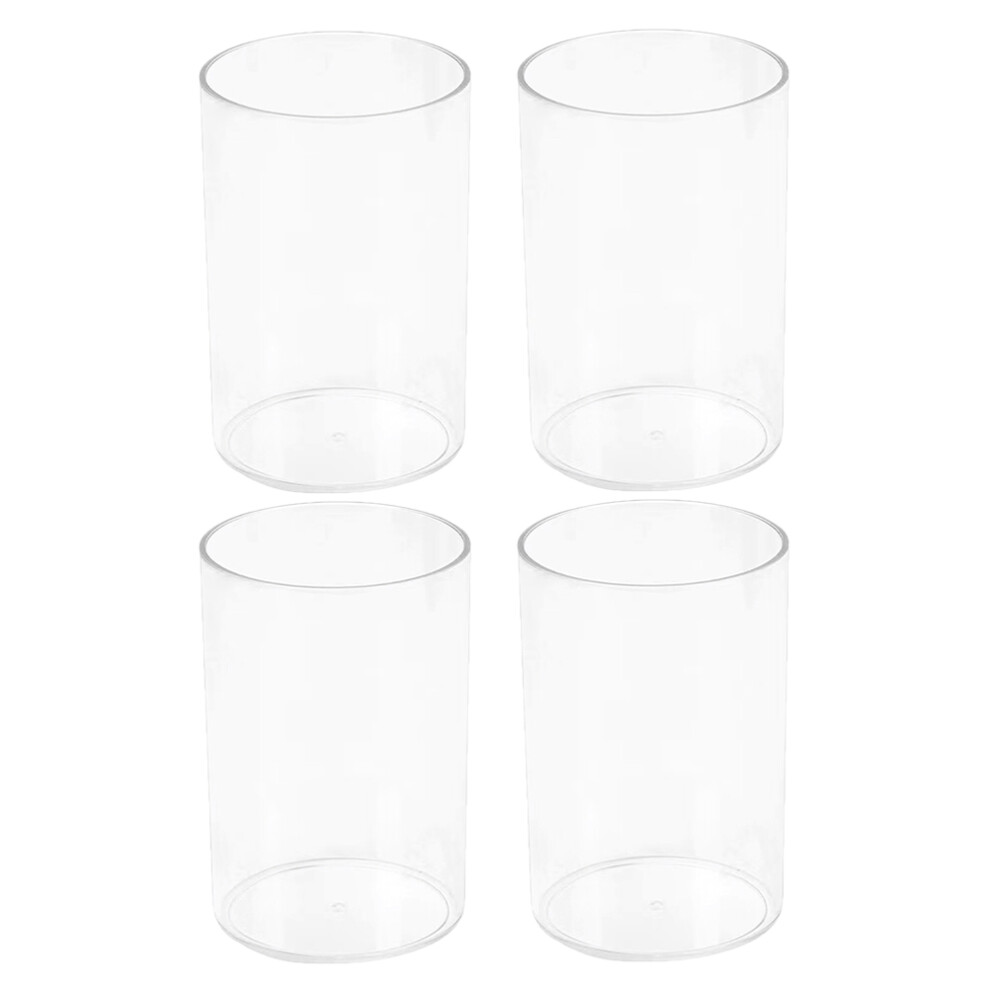 Solustre 12 Pcs Clear Round Makeup Brush Holder For Office Stationery Storage