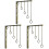 3Pcs European Wrought Iron Step Clothing Rack Wall Display Frame 2