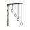 3Pcs European Wrought Iron Step Clothing Rack Wall Display Frame 1