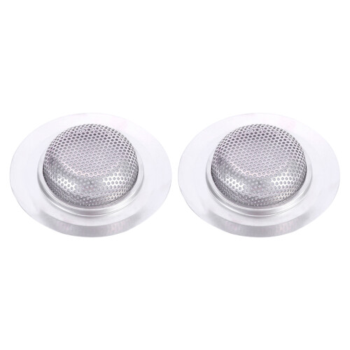 2 Pack Sink Food Strainer Filter Perforated Mesh Wide Rim Kitchen 1