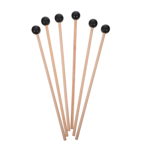 18 Pcs Solid Wood Rubber Drumsticks Keyboard Gavel