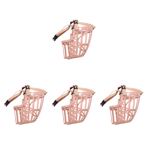 4Pcs Small Dog Muzzle Nylon Plastic Anti-Bite Mouth Cover 2