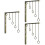 3Pcs European Wrought Iron Step Clothing Rack Wall Display Frame 6