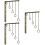 3Pcs European Wrought Iron Step Clothing Rack Wall Display Frame 7