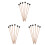 18 Pcs Solid Wood Rubber Drumsticks Keyboard Gavel 2