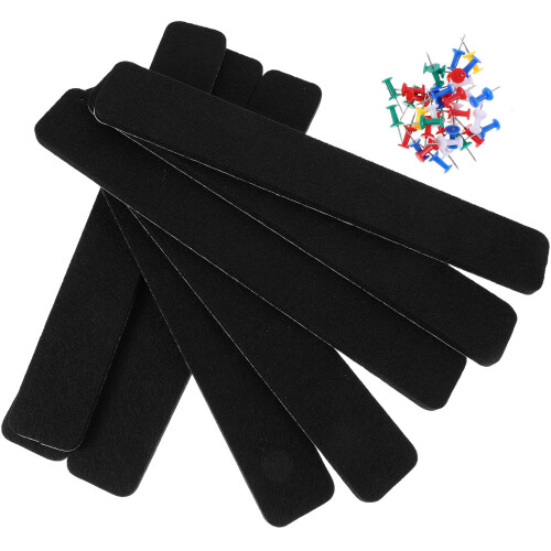 4 Sets Adhesive Bar Strips Decorative Felt Wall Bulletin Boards