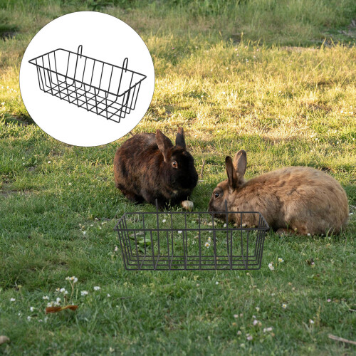 4Pcs Rabbit Hay Feeder Metal Cage Hanging Rack For Bunny 1
