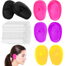 16 Pairs Silicone Ear Covers Reusable Hair Dye Shield For Shower