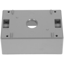 1Boîte De Jonction En Aluminium Sans Couvercle Murale Argentée