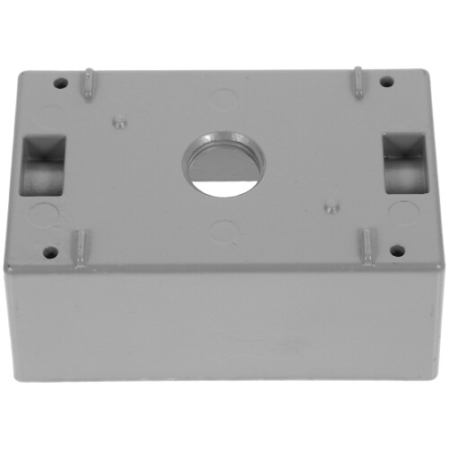 1Boîte De Jonction En Aluminium Sans Couvercle Murale Argentée
