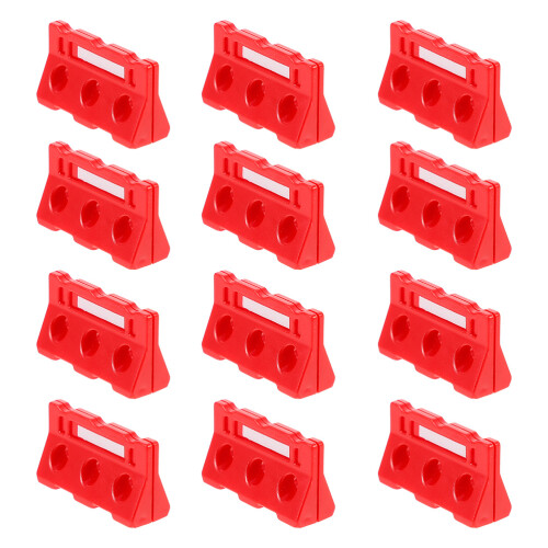 36Pcs Durable ABS Traffic Fence Models Red for Kids Simulation Playset